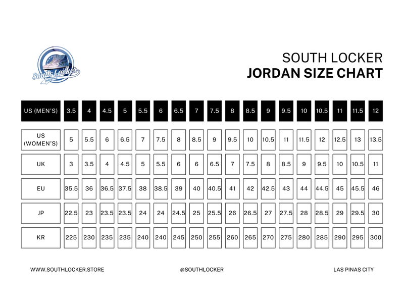 Size Chart South Locker