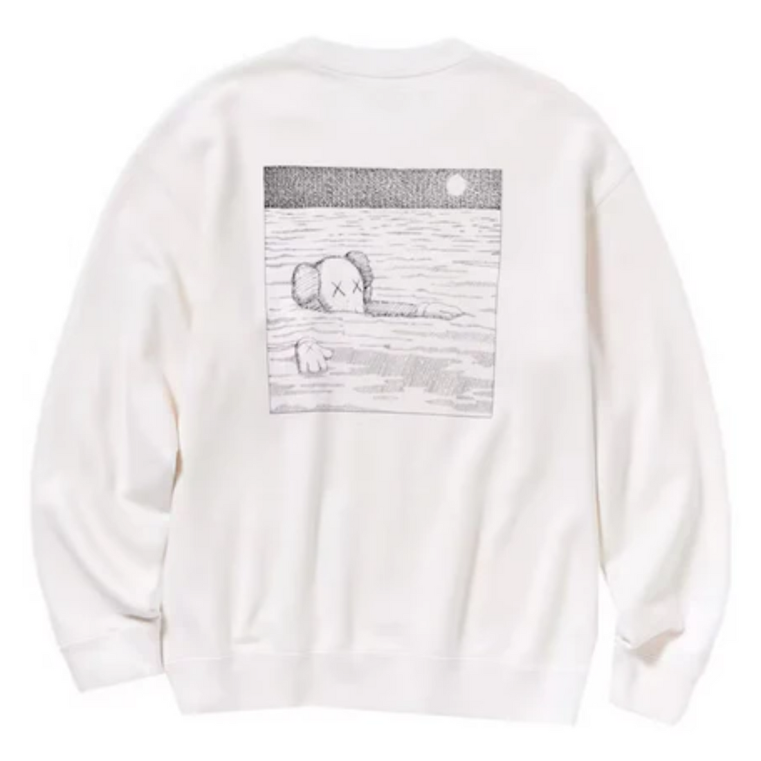 KAWS x Uniqlo White Longsleeve Sweatshirt